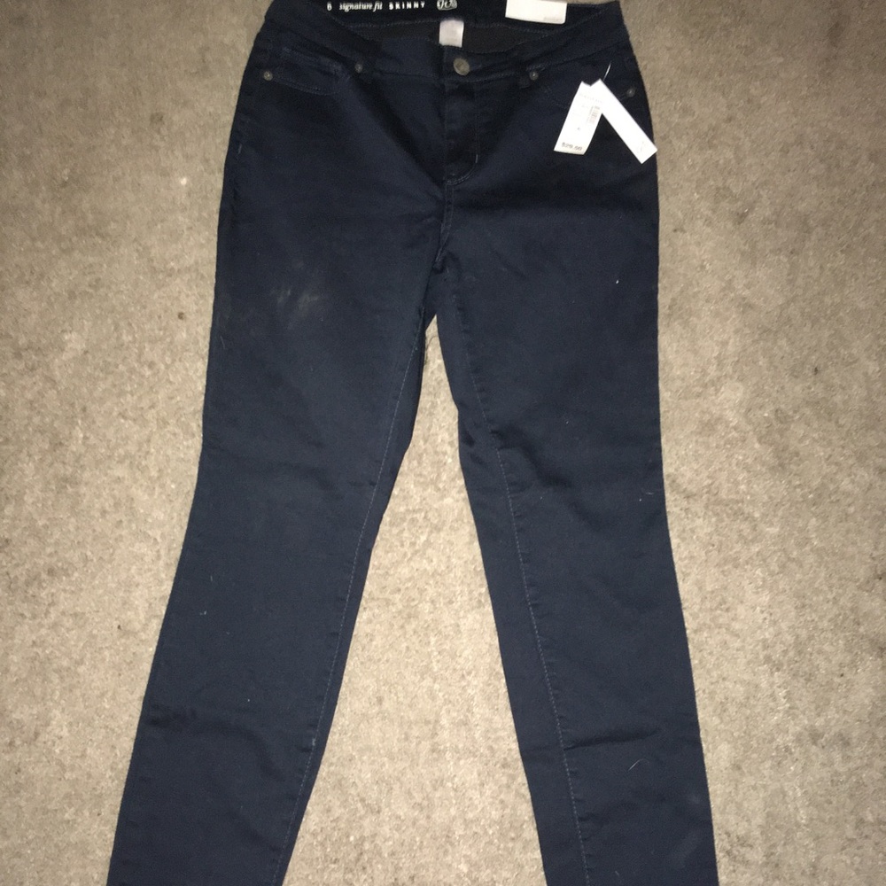 Navy blue skinny jeans